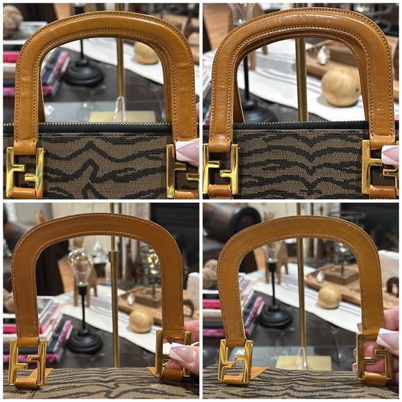 RARE Authentic Fendi Roma S.A.S. FF Vintage Top Handle Wallet Clutch, STUNNING - Picture 5 of 16